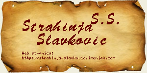 Strahinja Slavković vizit kartica